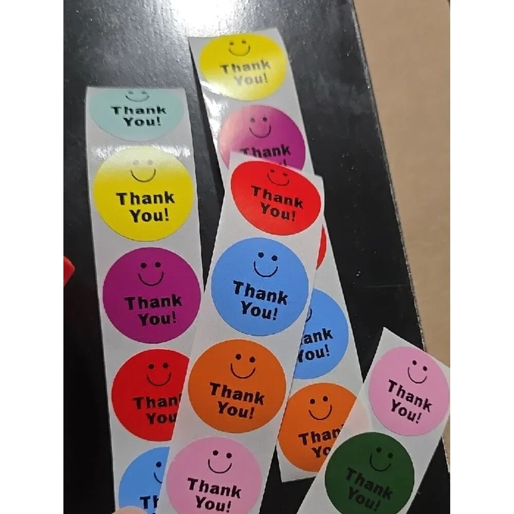 Colorful Thank You Sticker 20 Piece Ct Sell Reseller Teacher Color Smile